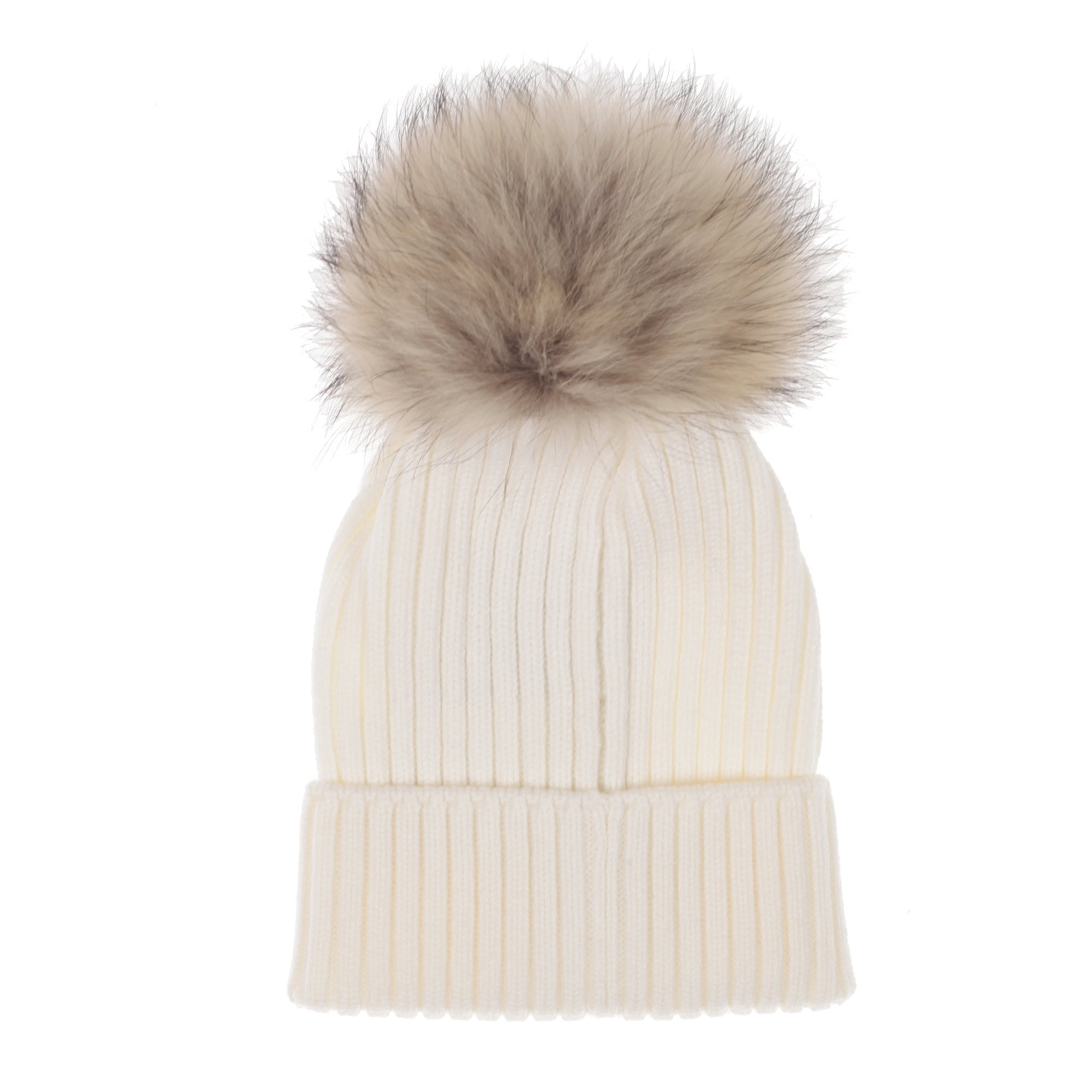 Boys & Girls White Plush Trims Knitted Hat - CÉMAROSE | Children's Fashion Store - 2