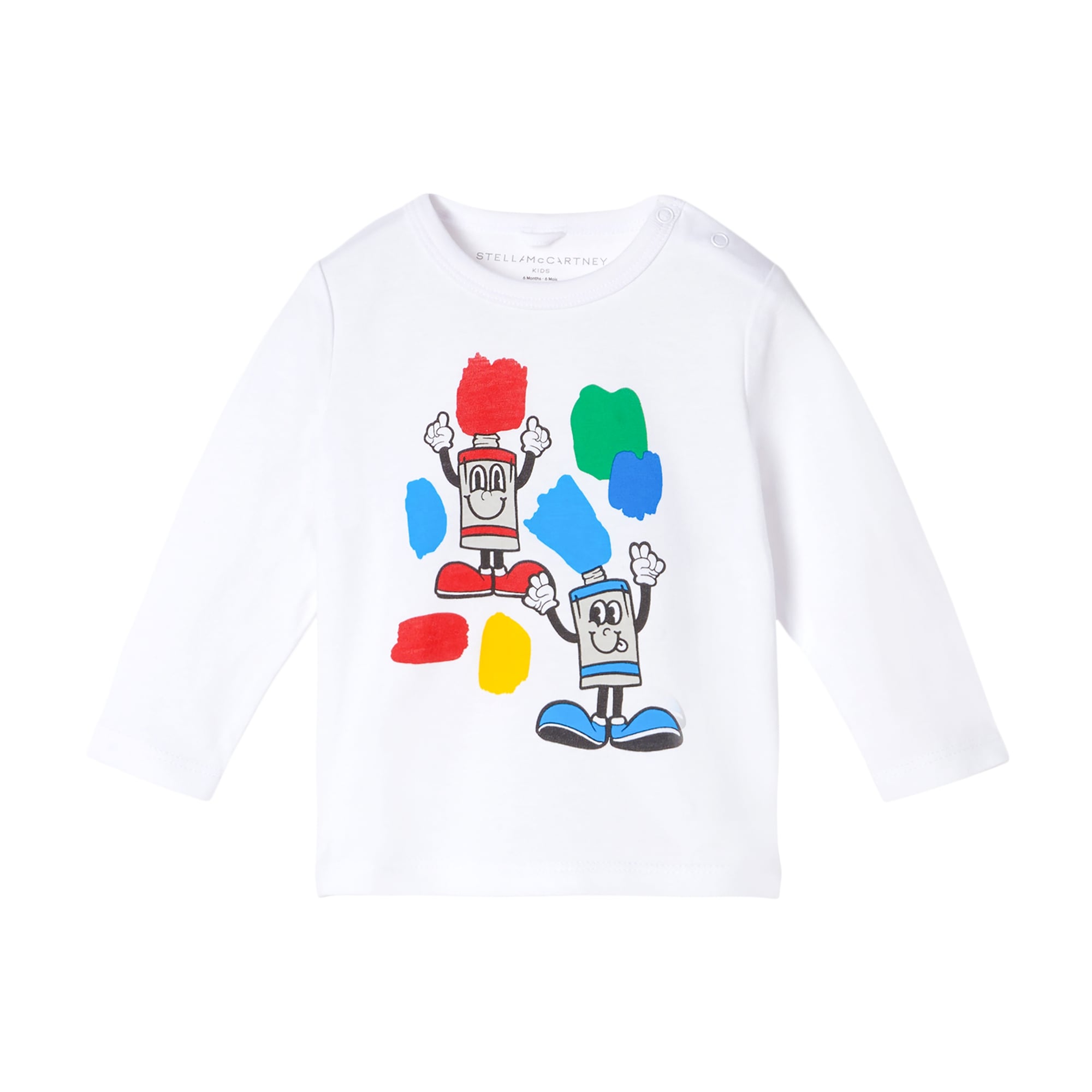 Baby Boys White Printing Cotton T-Shirt