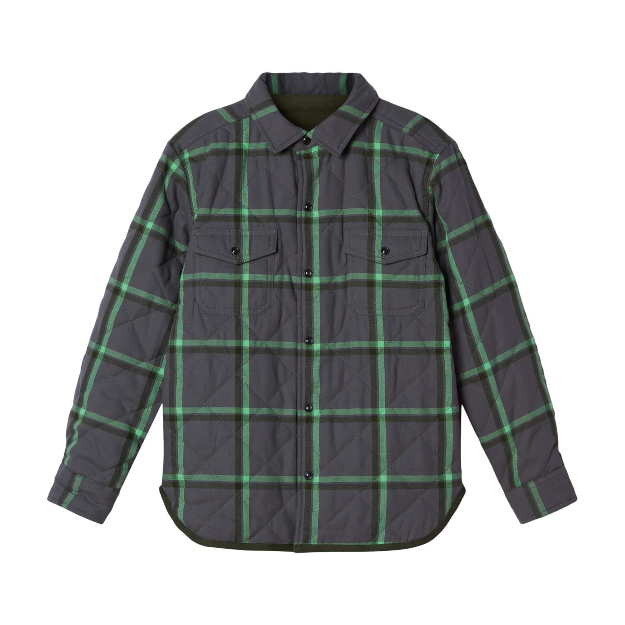 Boys Green Check Reversible Shirt