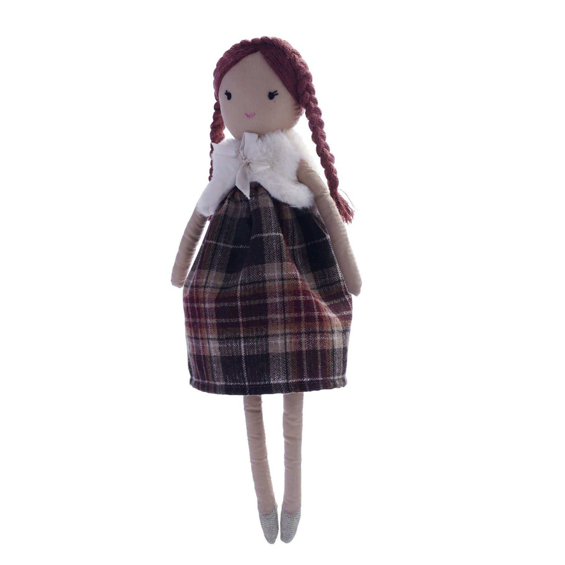 Brown Tartan Doll