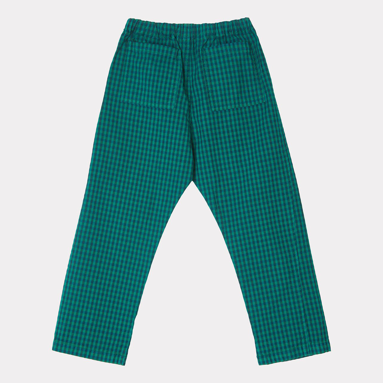 Boys & Girls Green Check Trousers