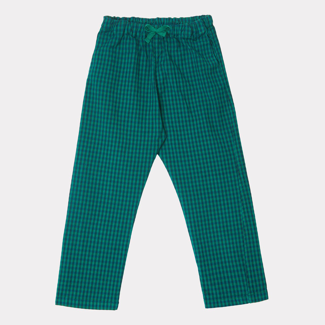 Boys & Girls Green Check Trousers