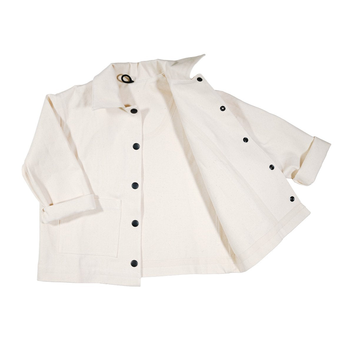 Boys & Girls White Denim Jacket