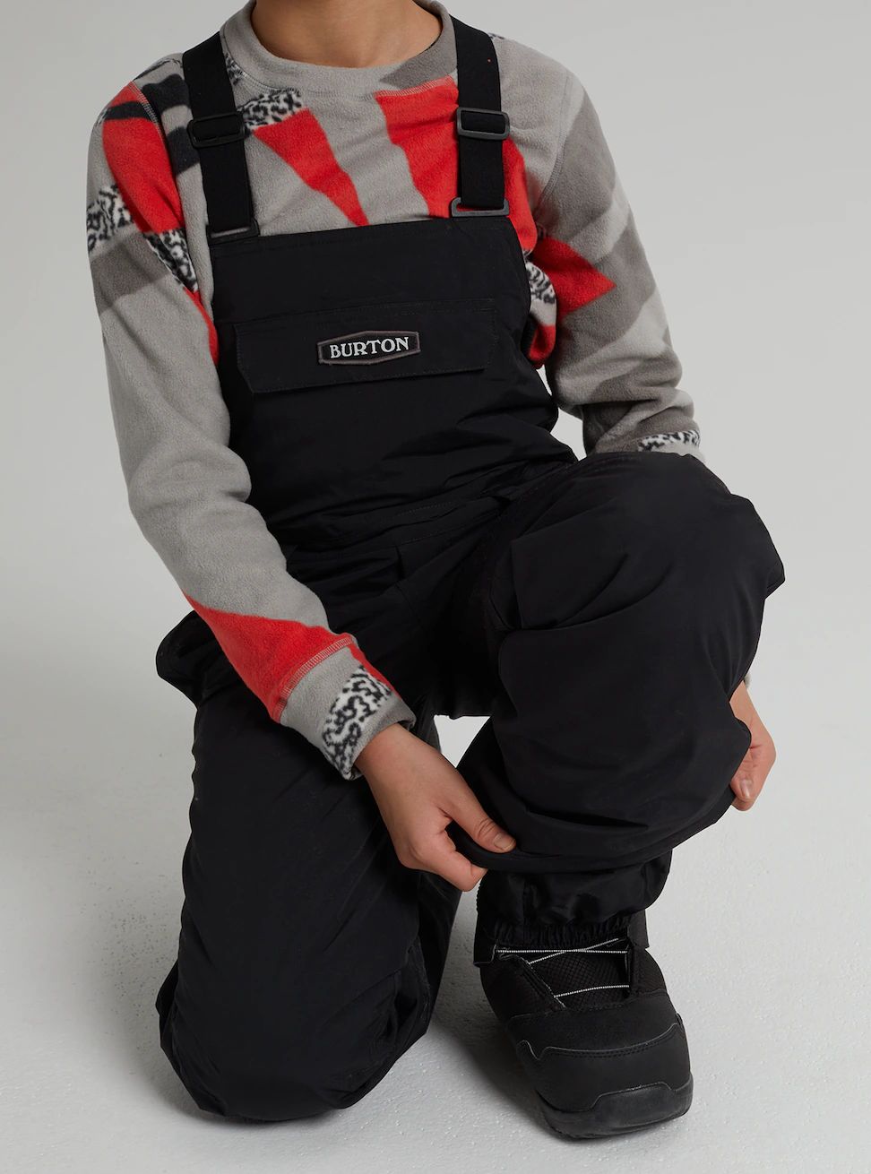 Boys & Girls Black One-piece Ski Trousers