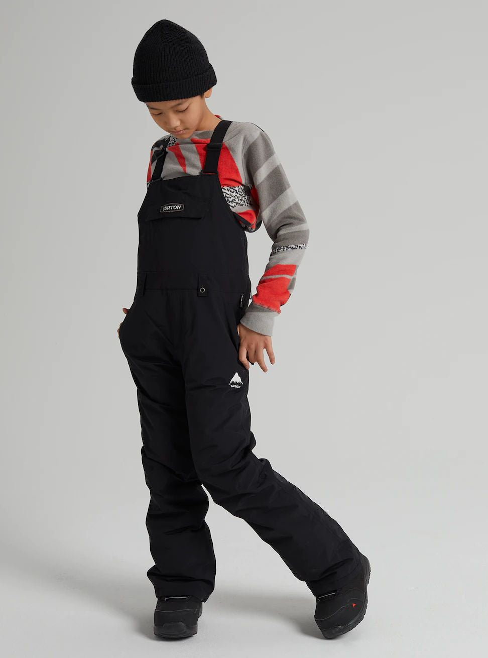 Boys & Girls Black One-piece Ski Trousers