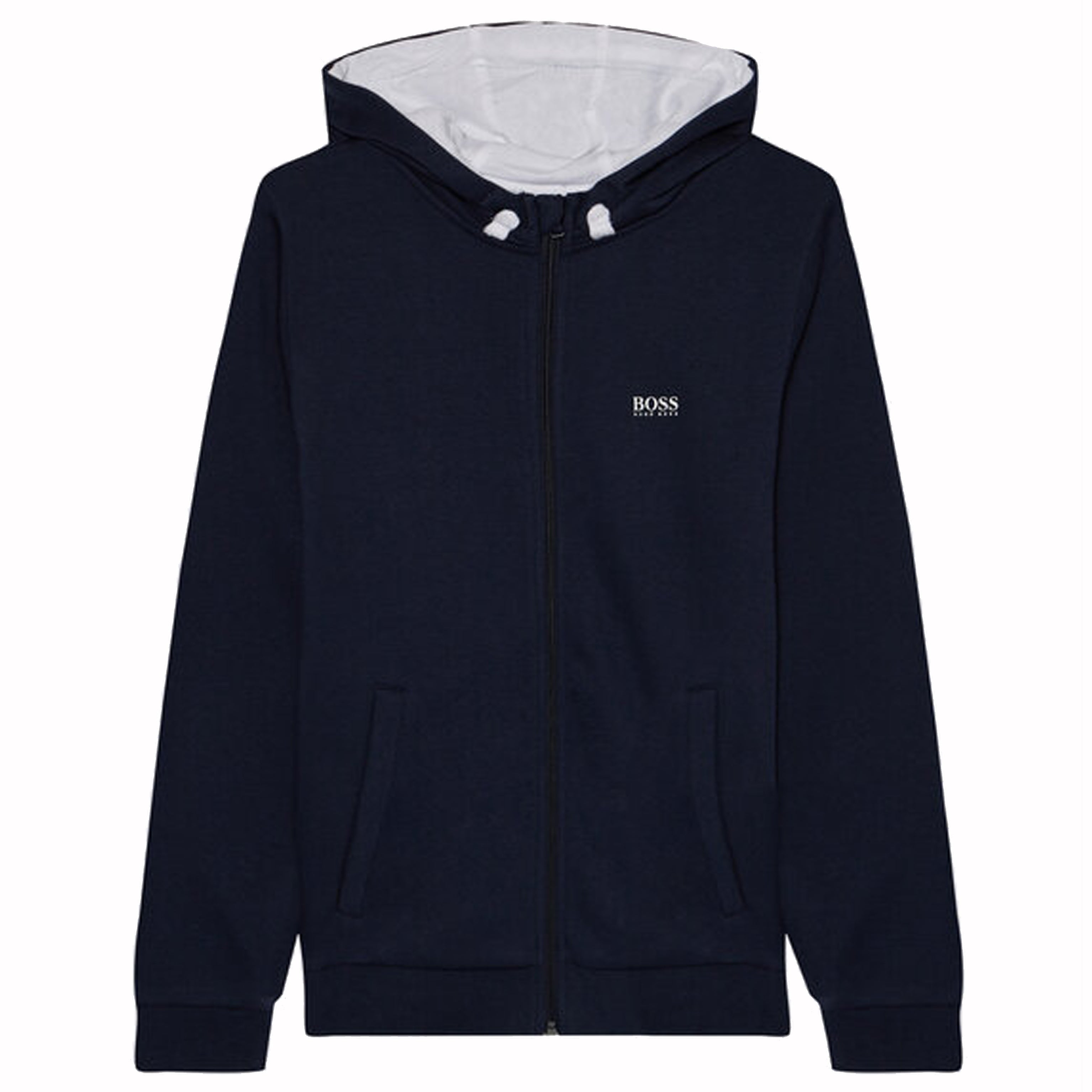 Boys Blue Hooded Zip-Up Top