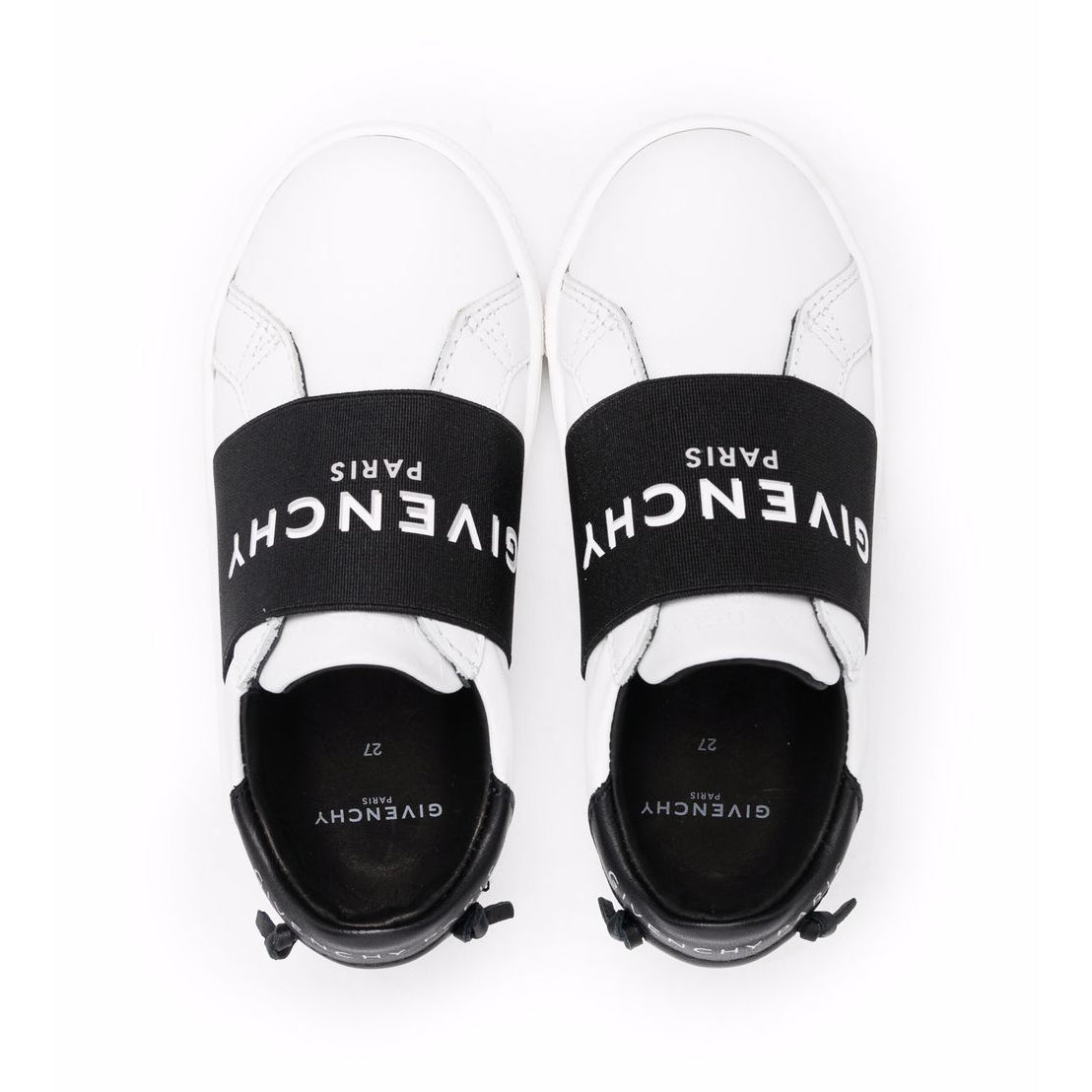 Boys & Girls White Logo Leather Shoes