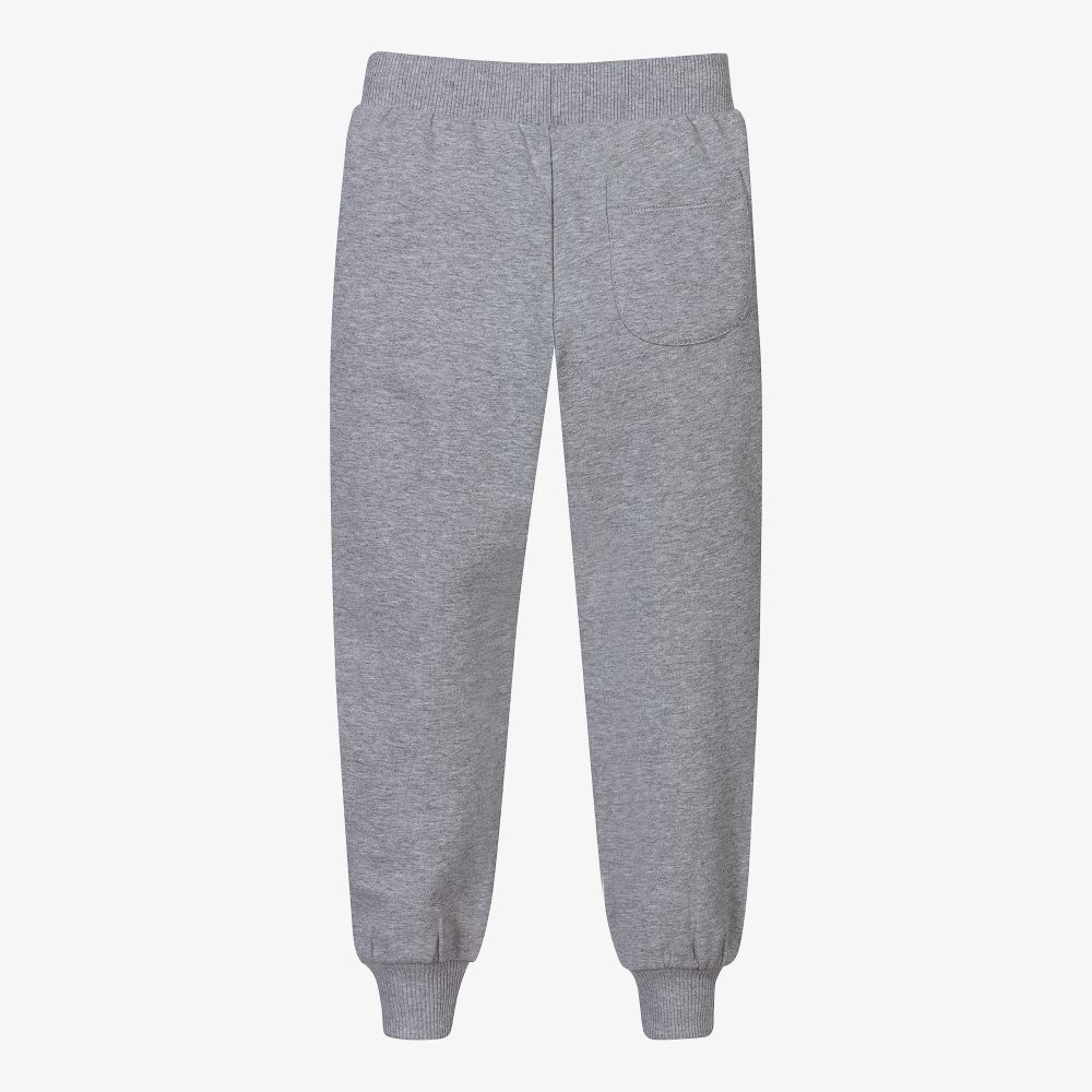 Boys & Girls Grey Logo Cotton Trousers