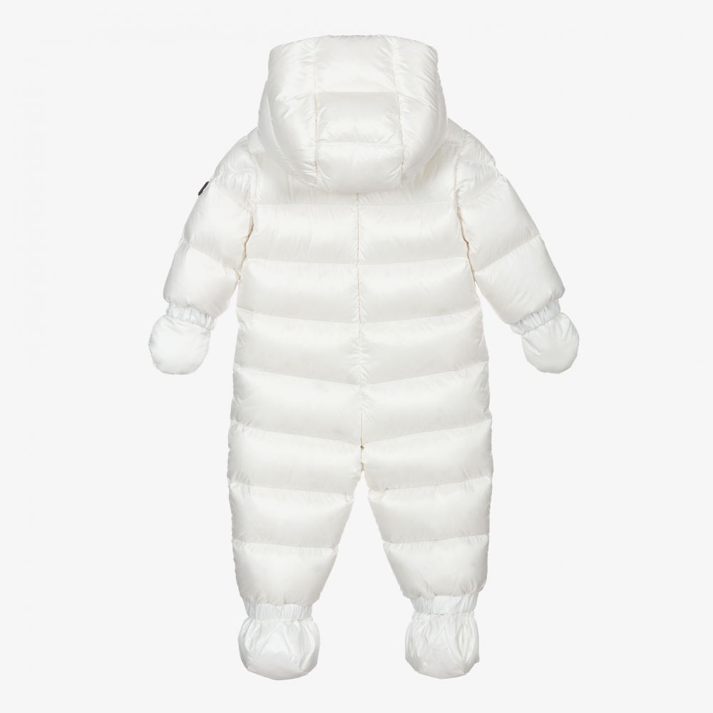 Baby Boys & Girls Ivory Padded Down Snowsuit