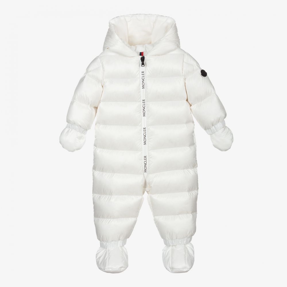 Baby Boys & Girls Ivory Padded Down Snowsuit