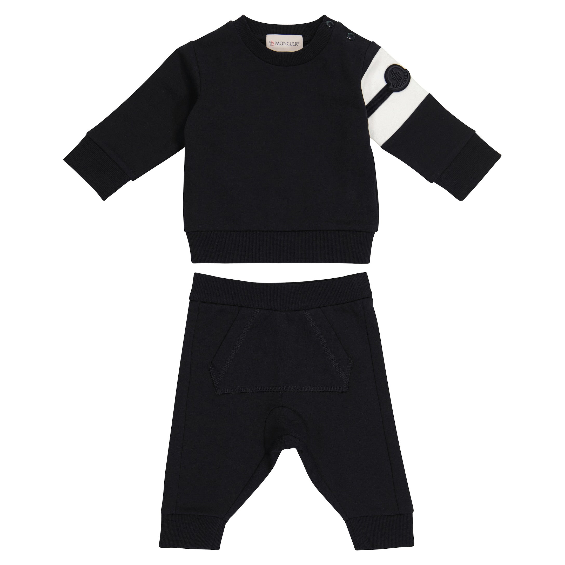 Baby Boys Navy Logo Cotton Set