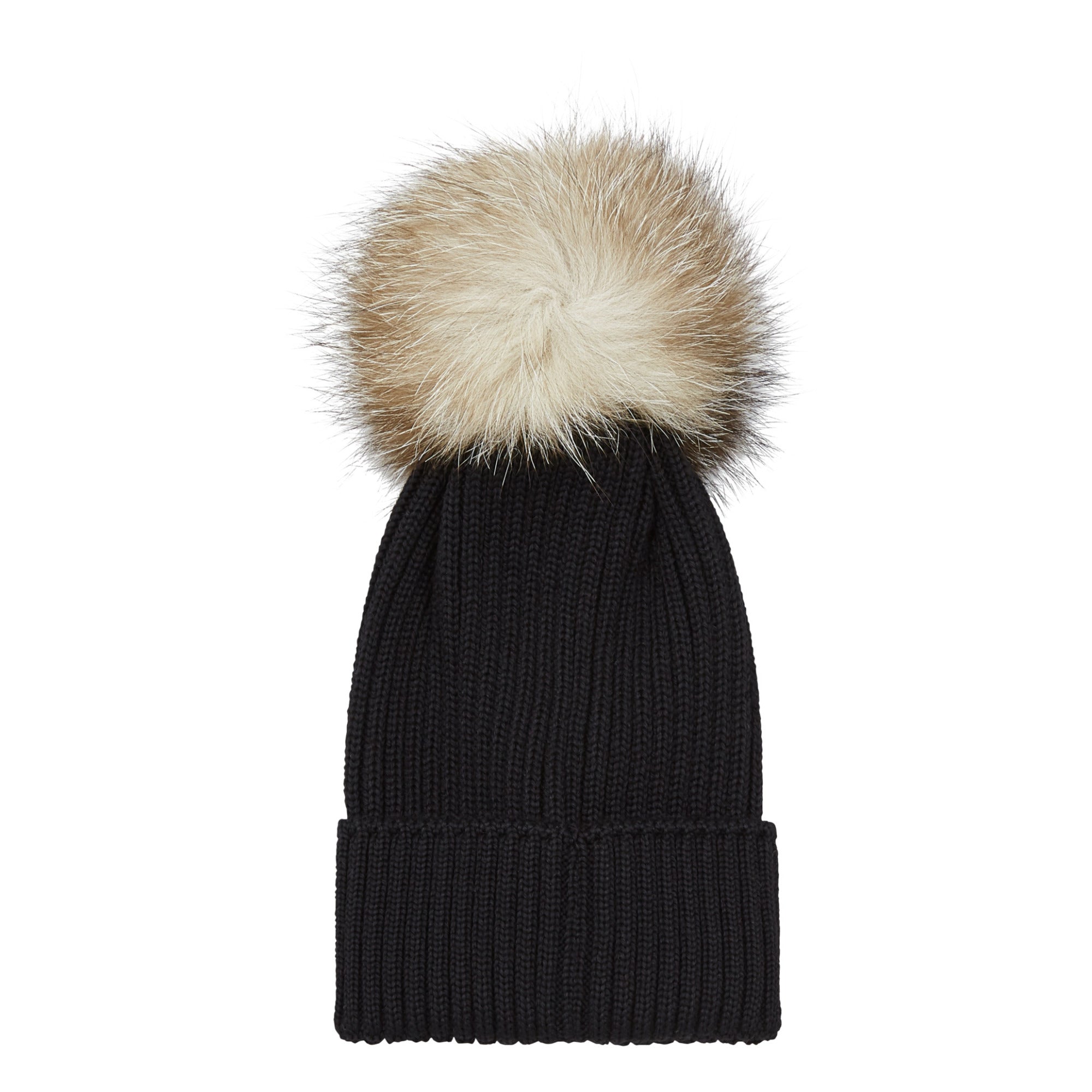 Boys & Girls Black Wool Hat