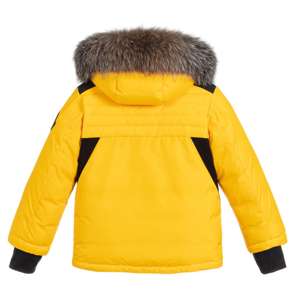 Boys & Girls Yellow "Tournant" Padded Down Jacket