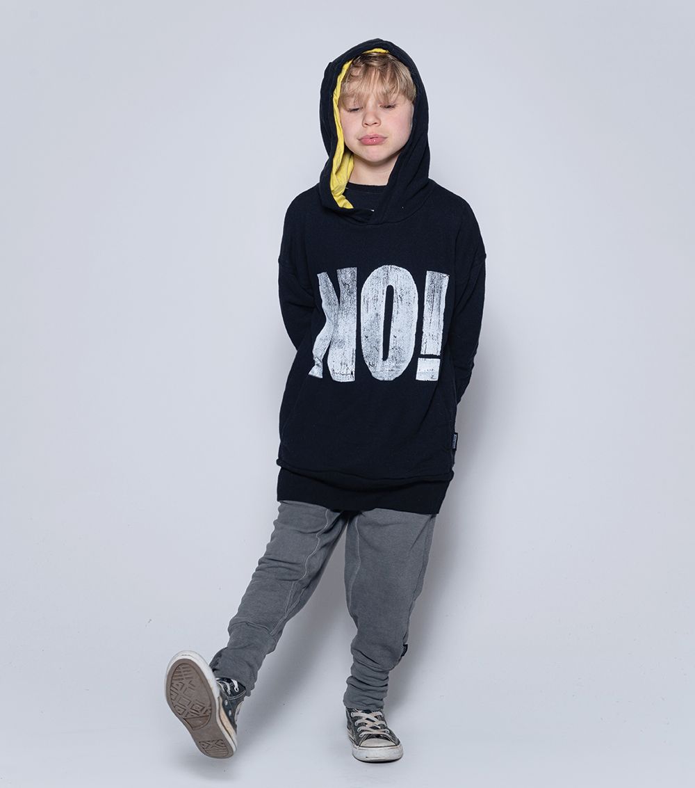 Boys & Girls Black Hooded Sweatshirt