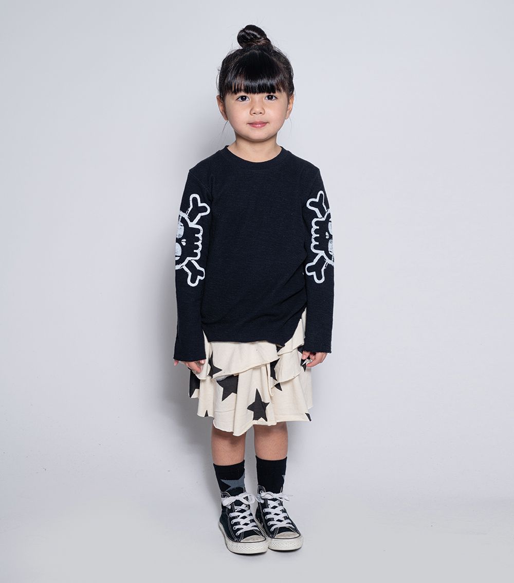 Boys & Girls Black Skull Shirt