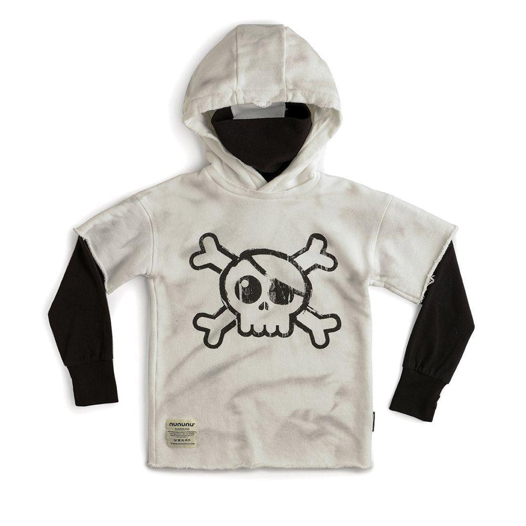 Boys & Girls Dirty White Hooded Sweatshirt