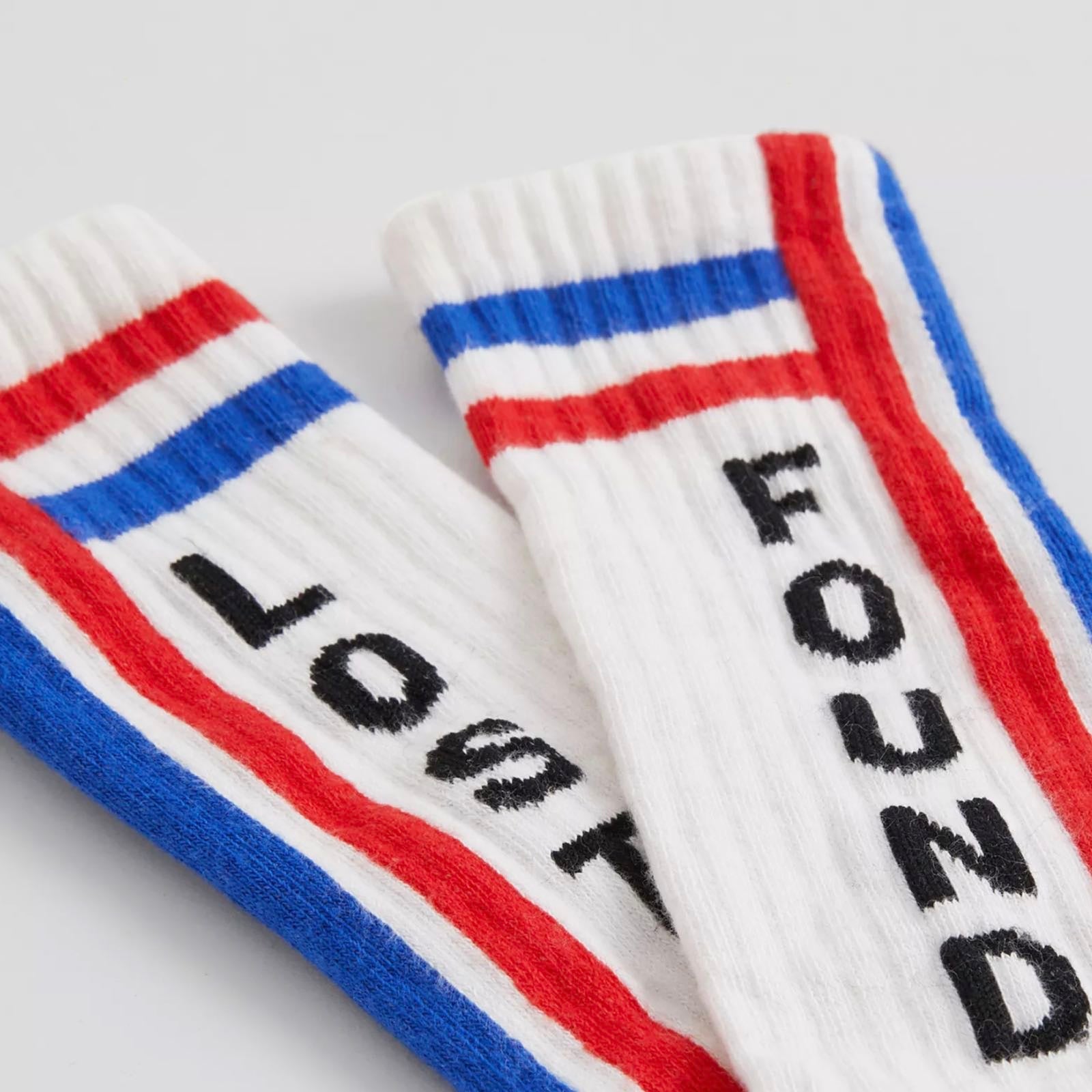 Boys & Girls White Striped Cotton Socks