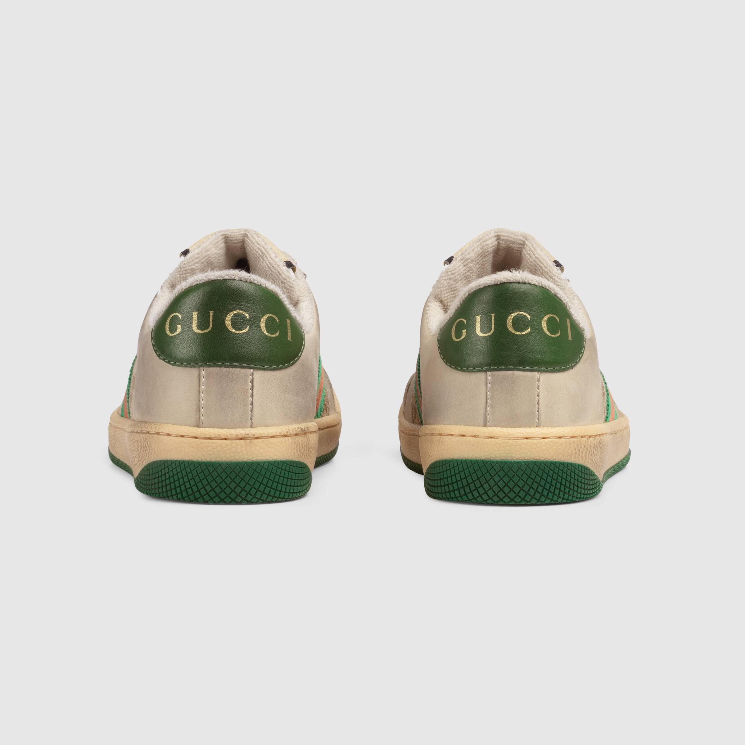 Boys & Girls Green Striped Trainers