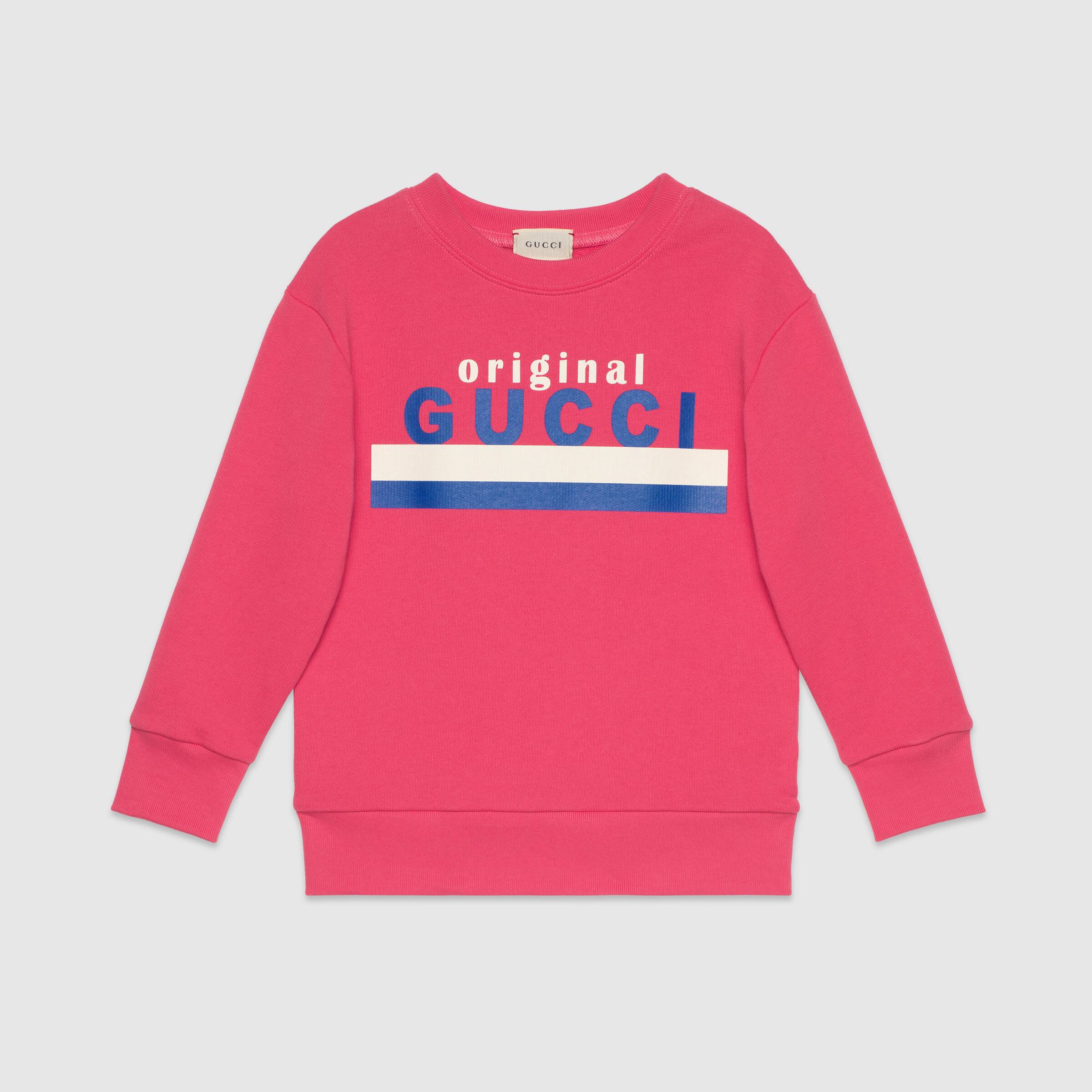 Boys & Girls Pink Logo Cotton Sweatshirt