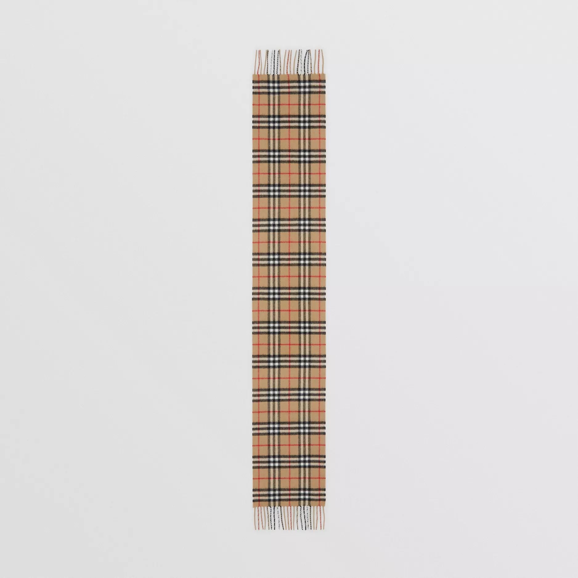 Boys & Girls Beige Check Cashmere Scarf