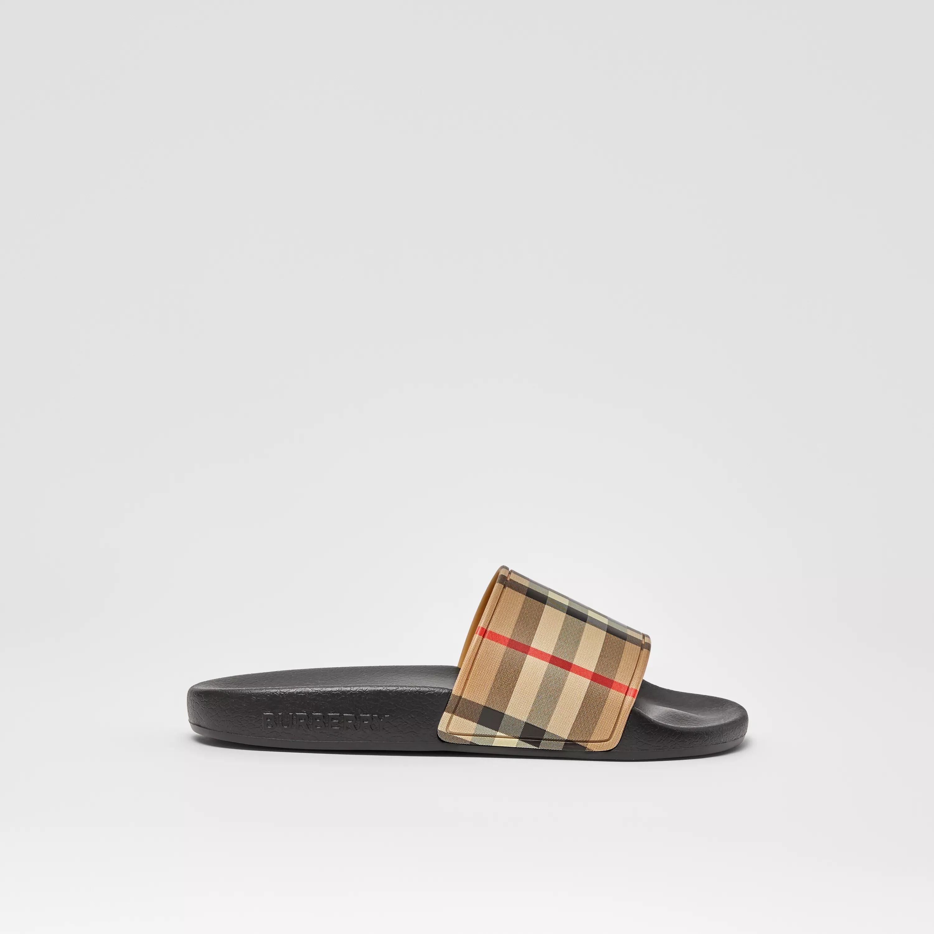 Boys & Girls Beige Check Sandals