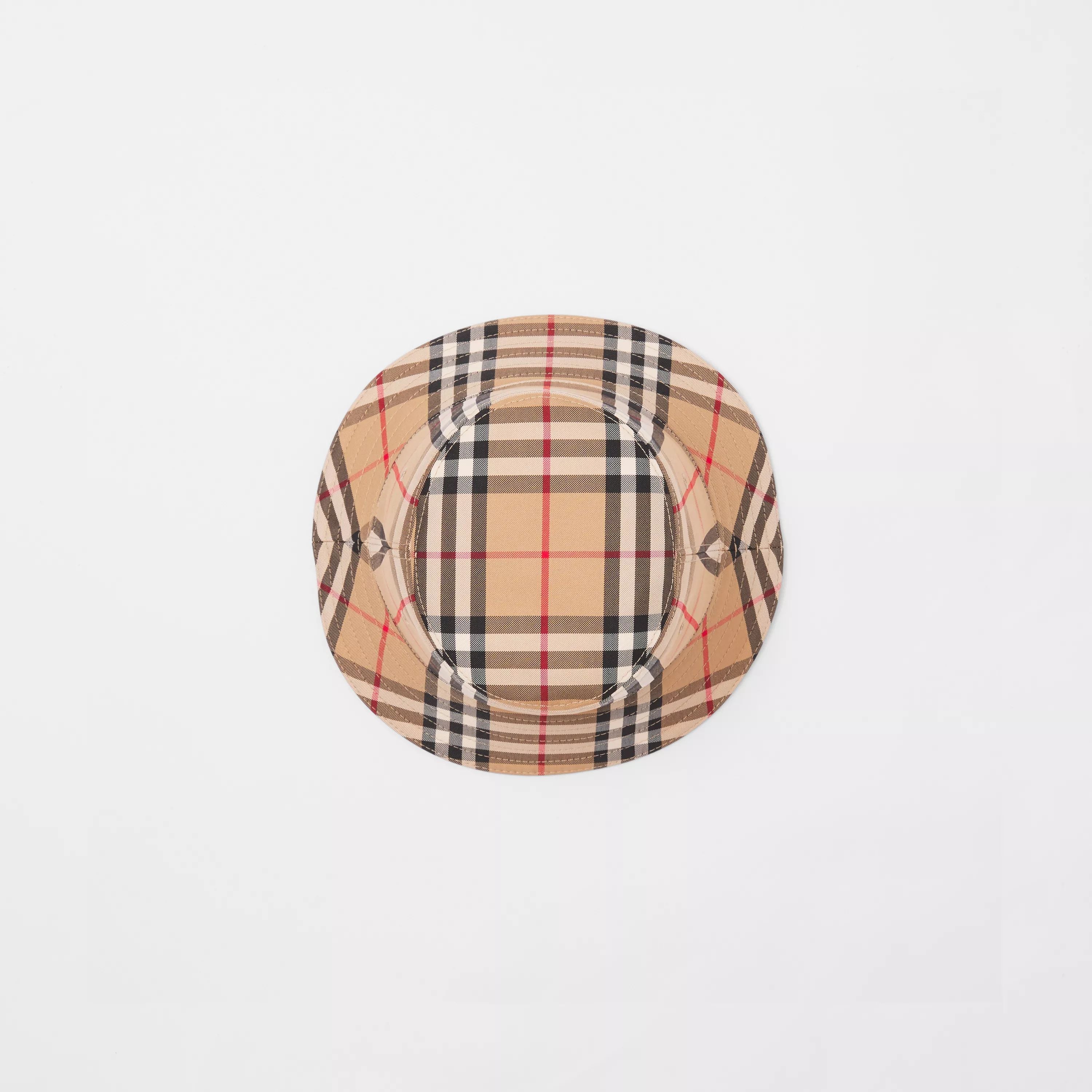 Baby Boys & Girls Beige Check Hat