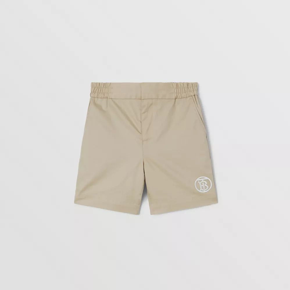 Boys Beige Cotton Shorts