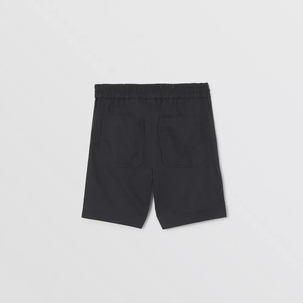 Boys Black Cotton Shorts