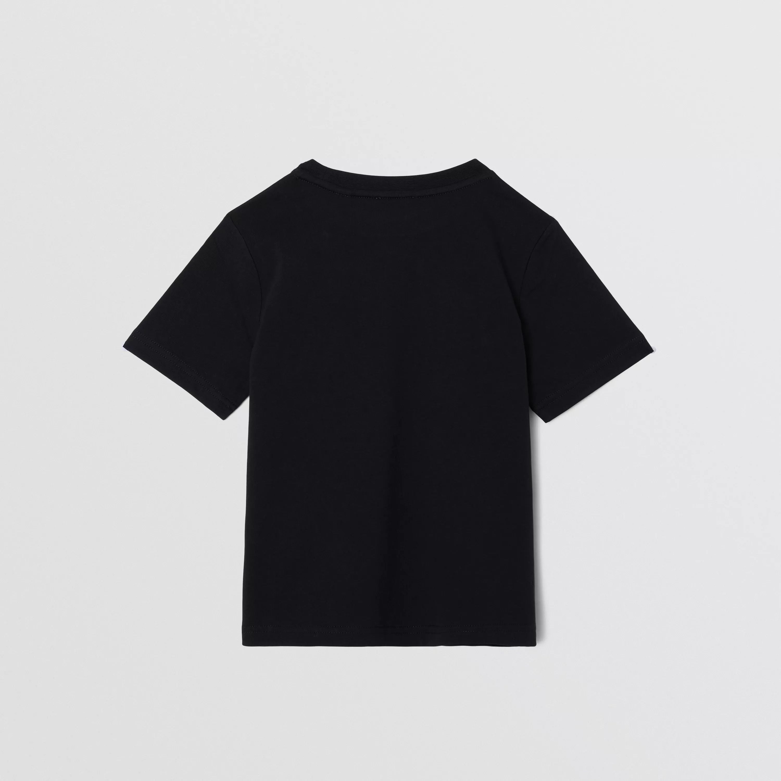 Boys & Girls Black Logo Cotton T-Shirts