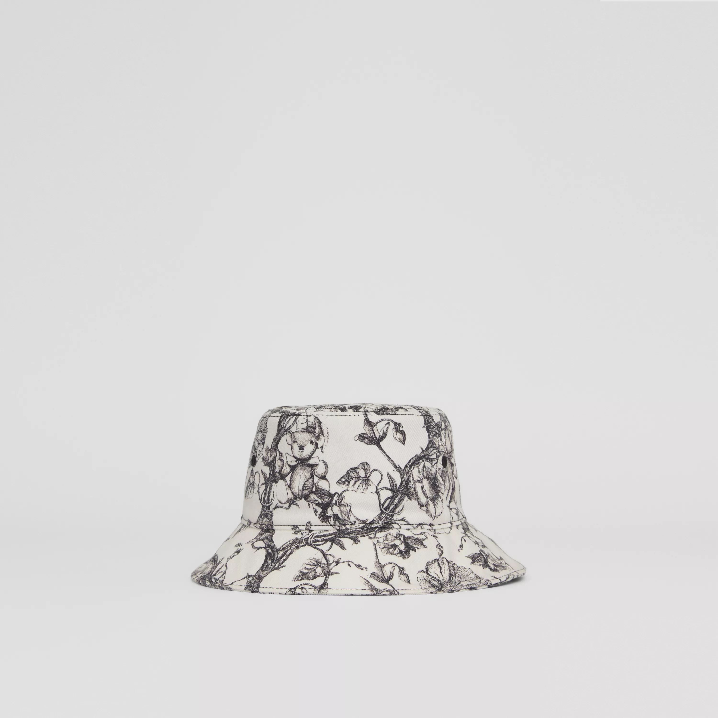 Boys & Girls Black Print Denim Bucket Hat