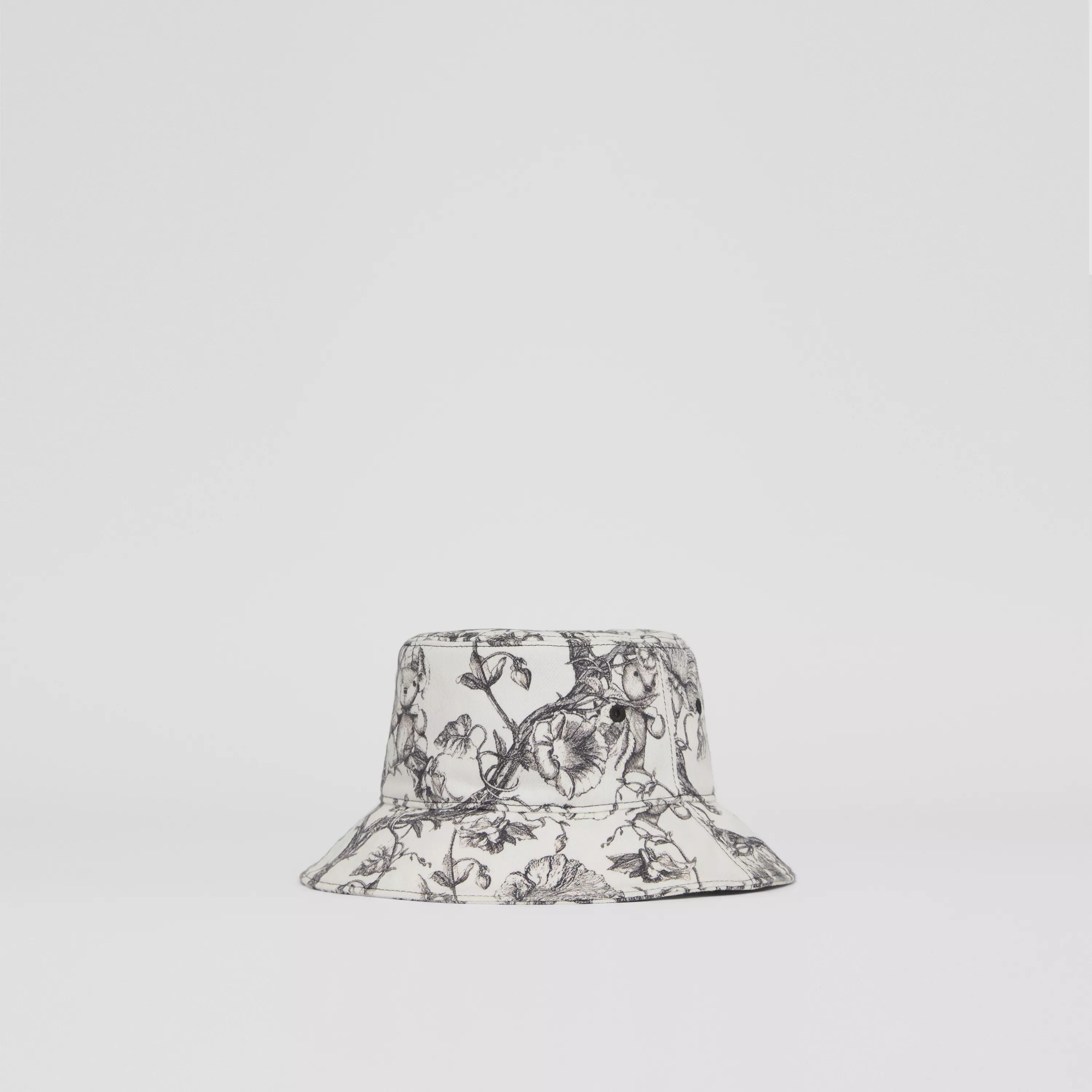 Boys & Girls Black Print Denim Bucket Hat