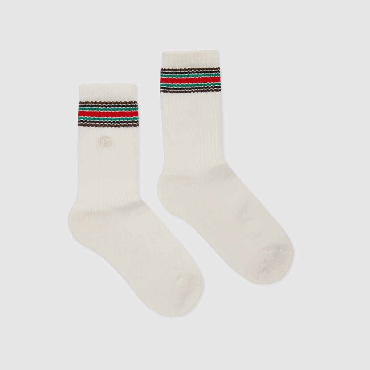 Boys & Girls White GG Logo Socks