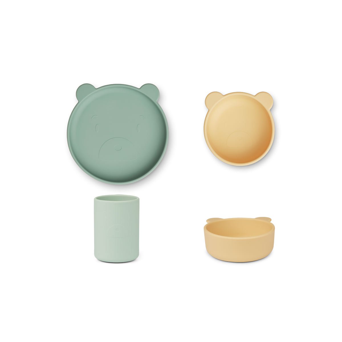 Boys & Girls Green Bear Silicone Tableware (3 Pack)