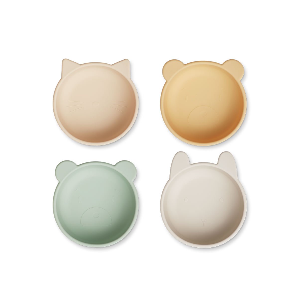 Boys & Girls Green Bear Silicone Bowls (4 Pack)