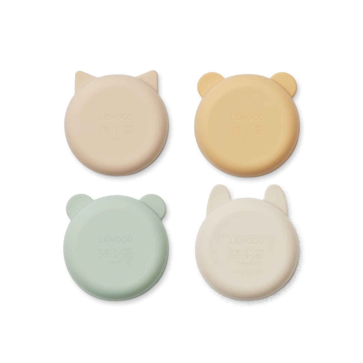 Boys & Girls Green Bear Silicone Bowls (4 Pack)