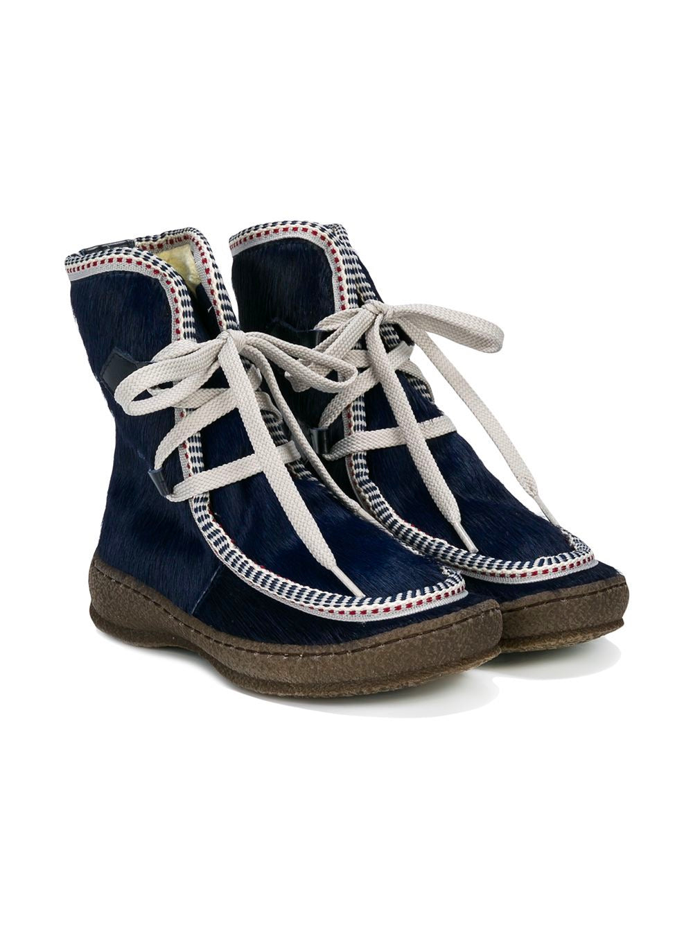 Boys & Girls Blue Leather Boots