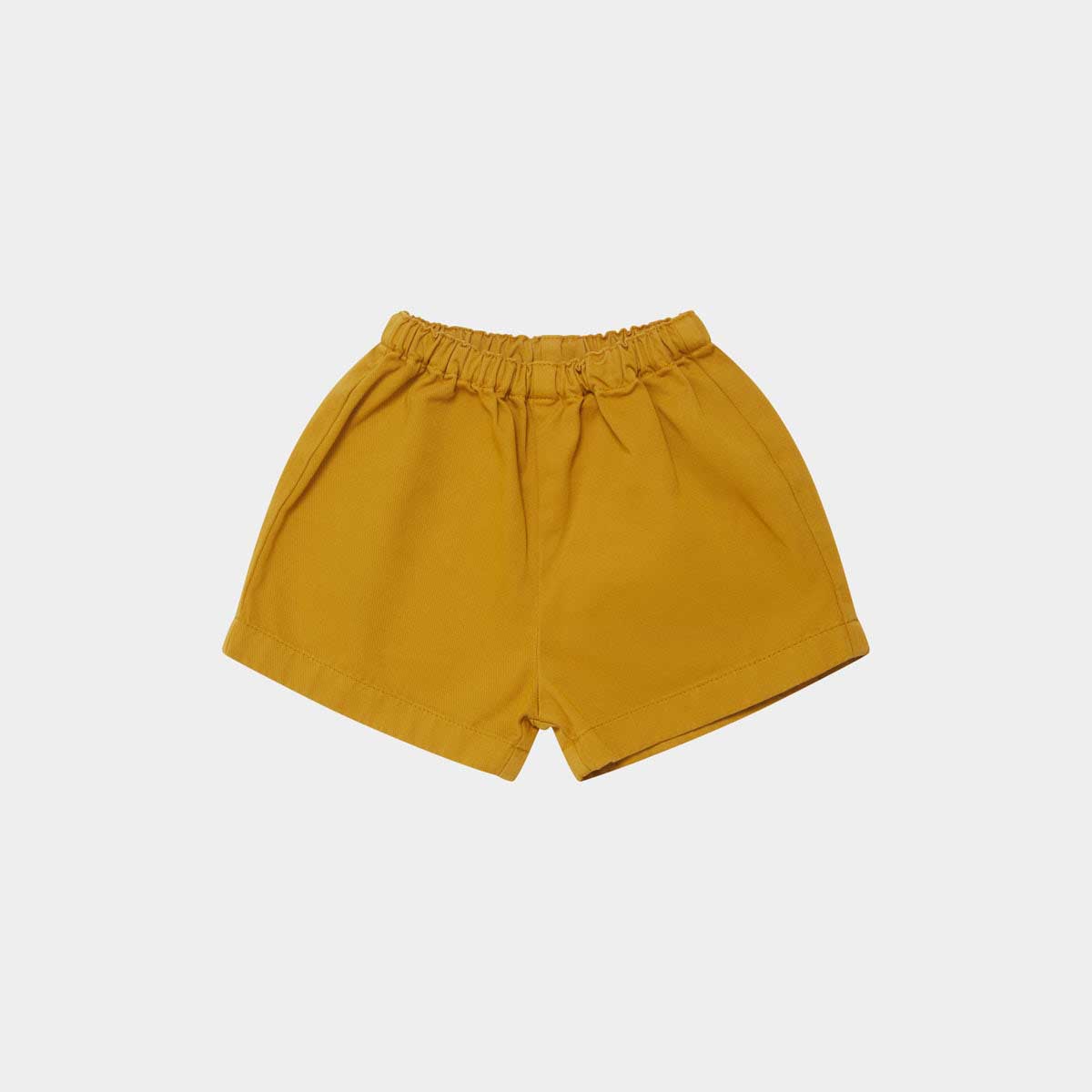 Baby Boys & Girls Yellow Cotton Shorts