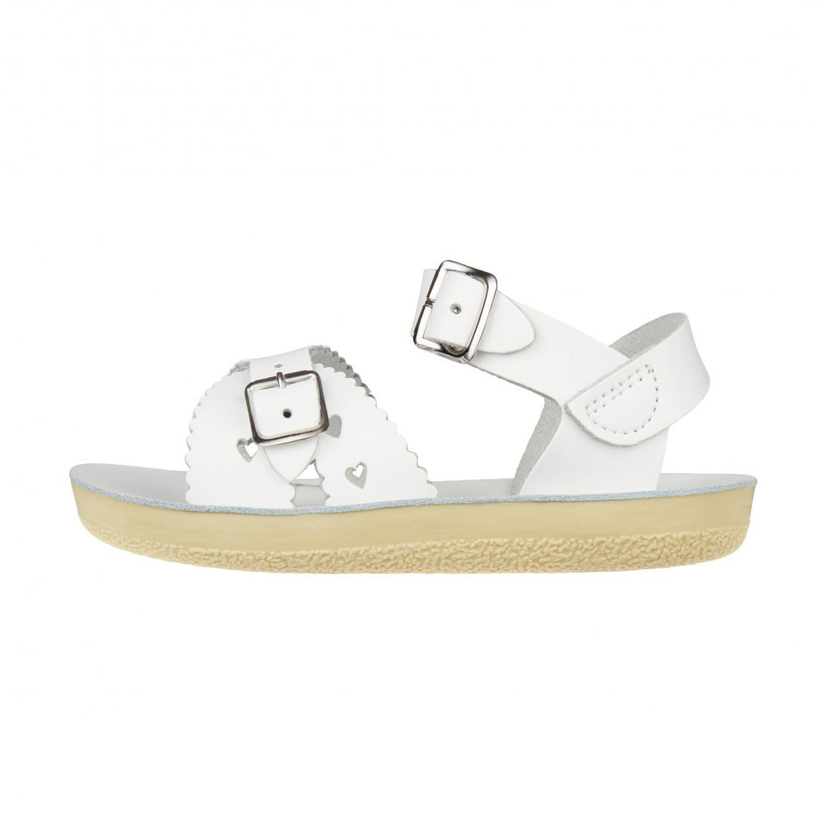 Boys & Girls White "Sweetheart" Sandals