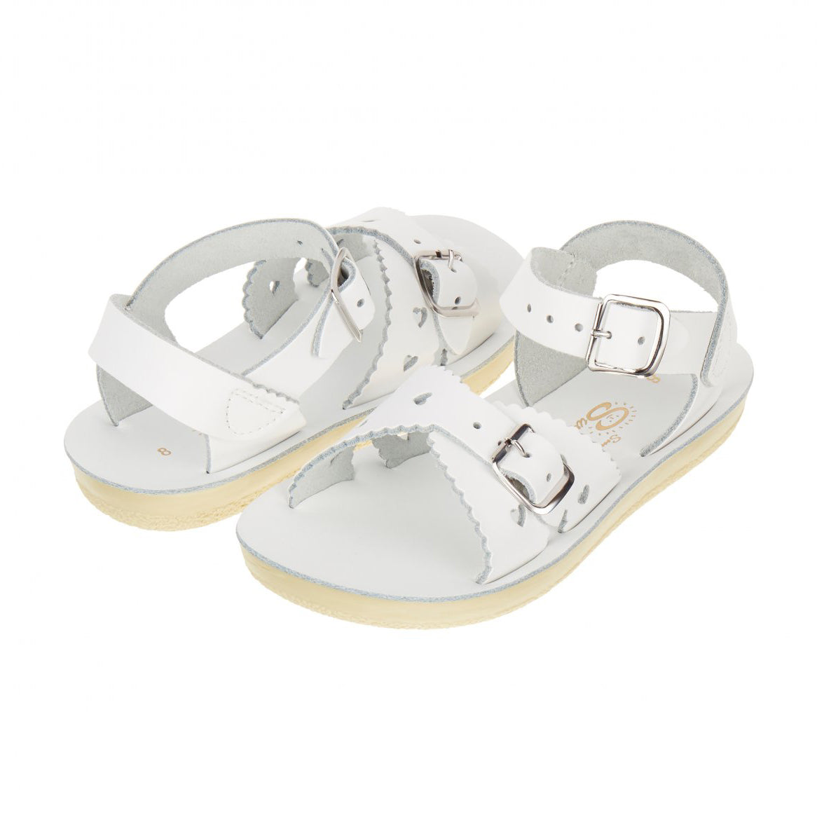 Boys & Girls White "Sweetheart" Sandals