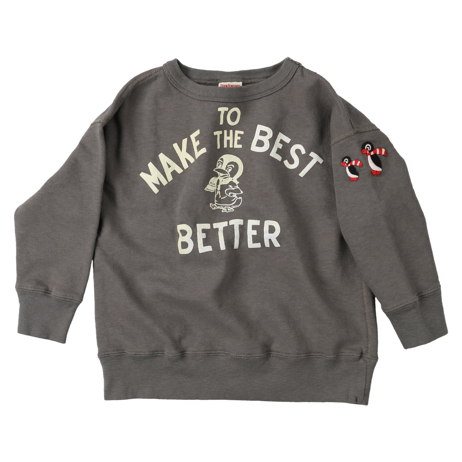 Boys Grey Logo Cotton Sweatshirt