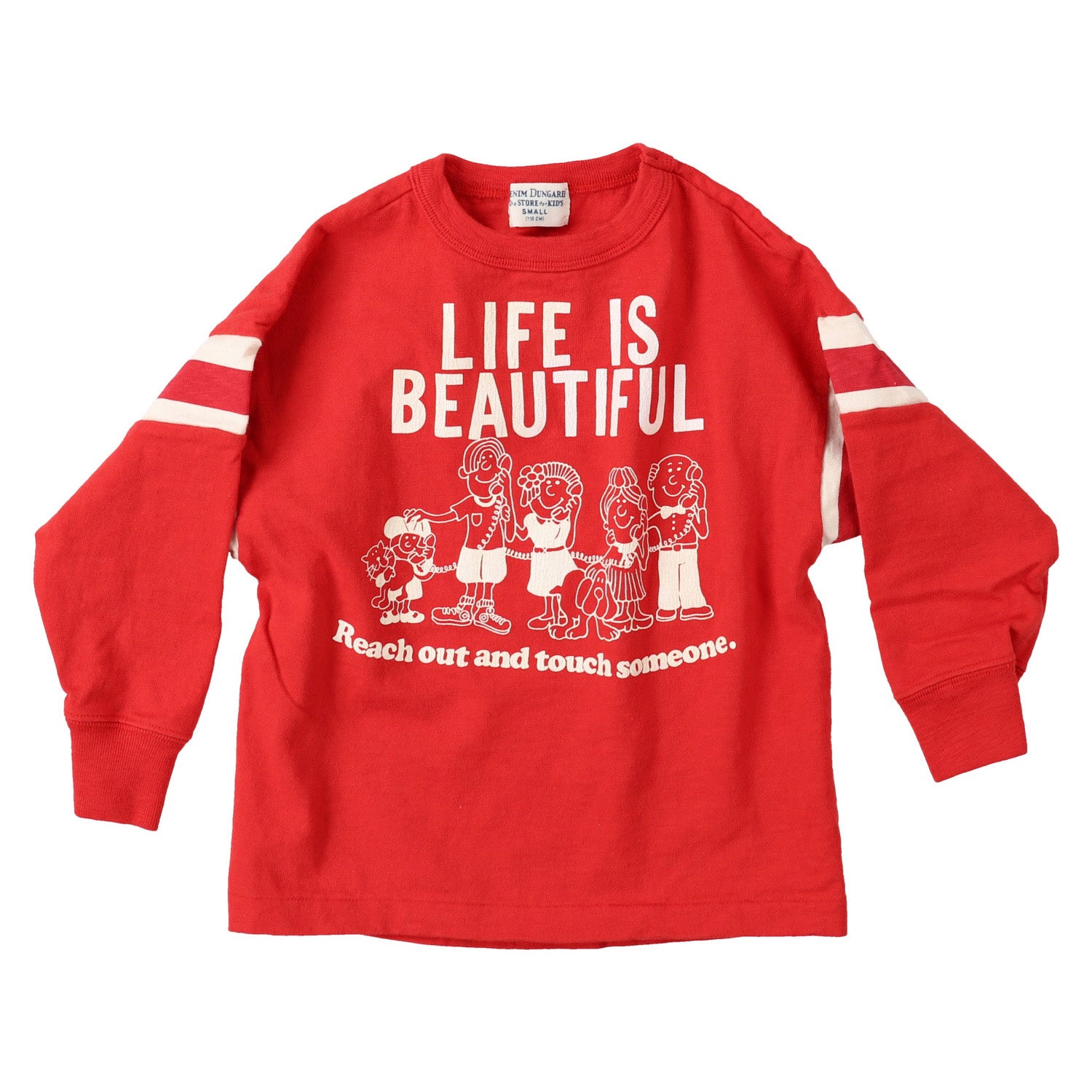 Boys Red Printed Cotton T-Shirt