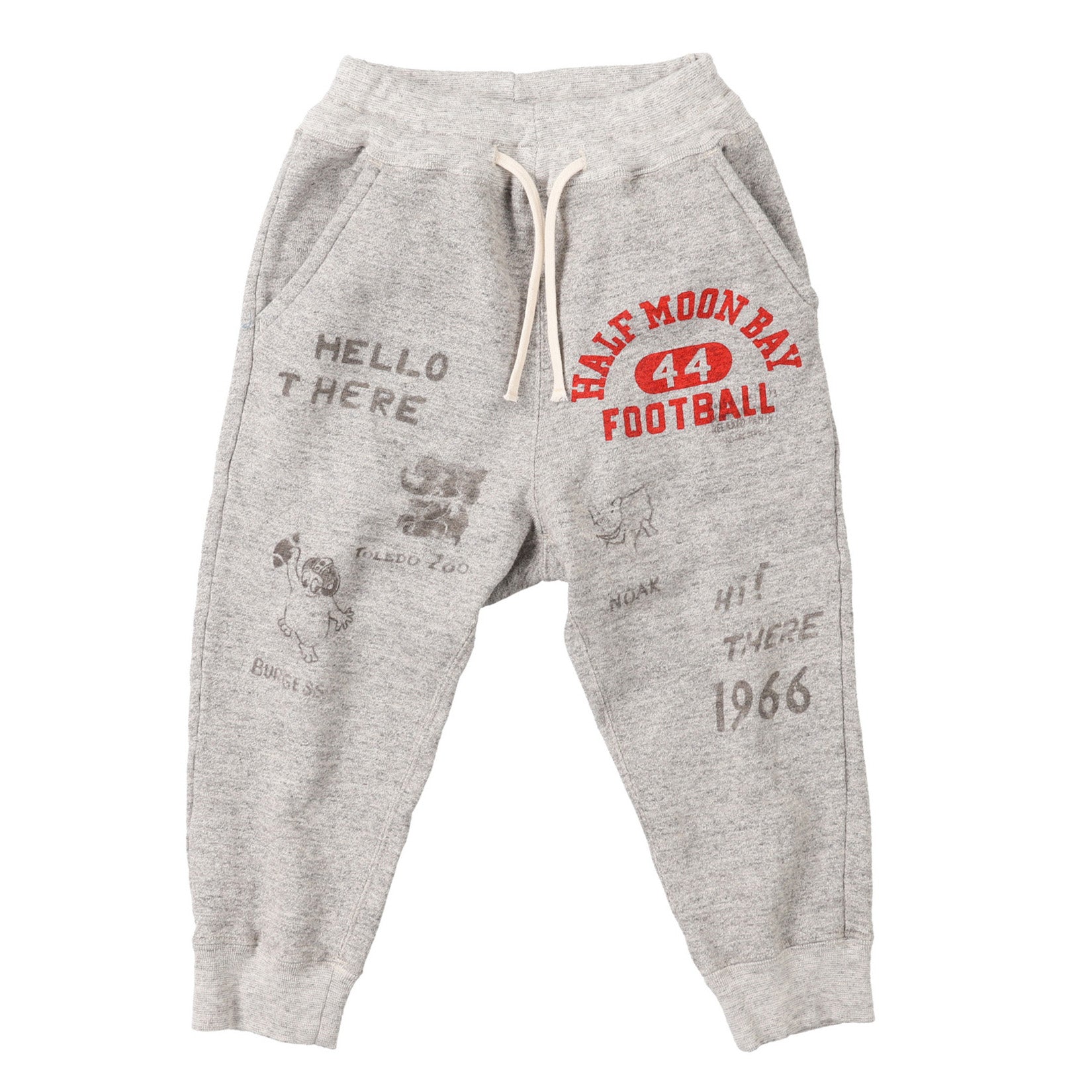 Boys Grey Logo Cotton Trousers