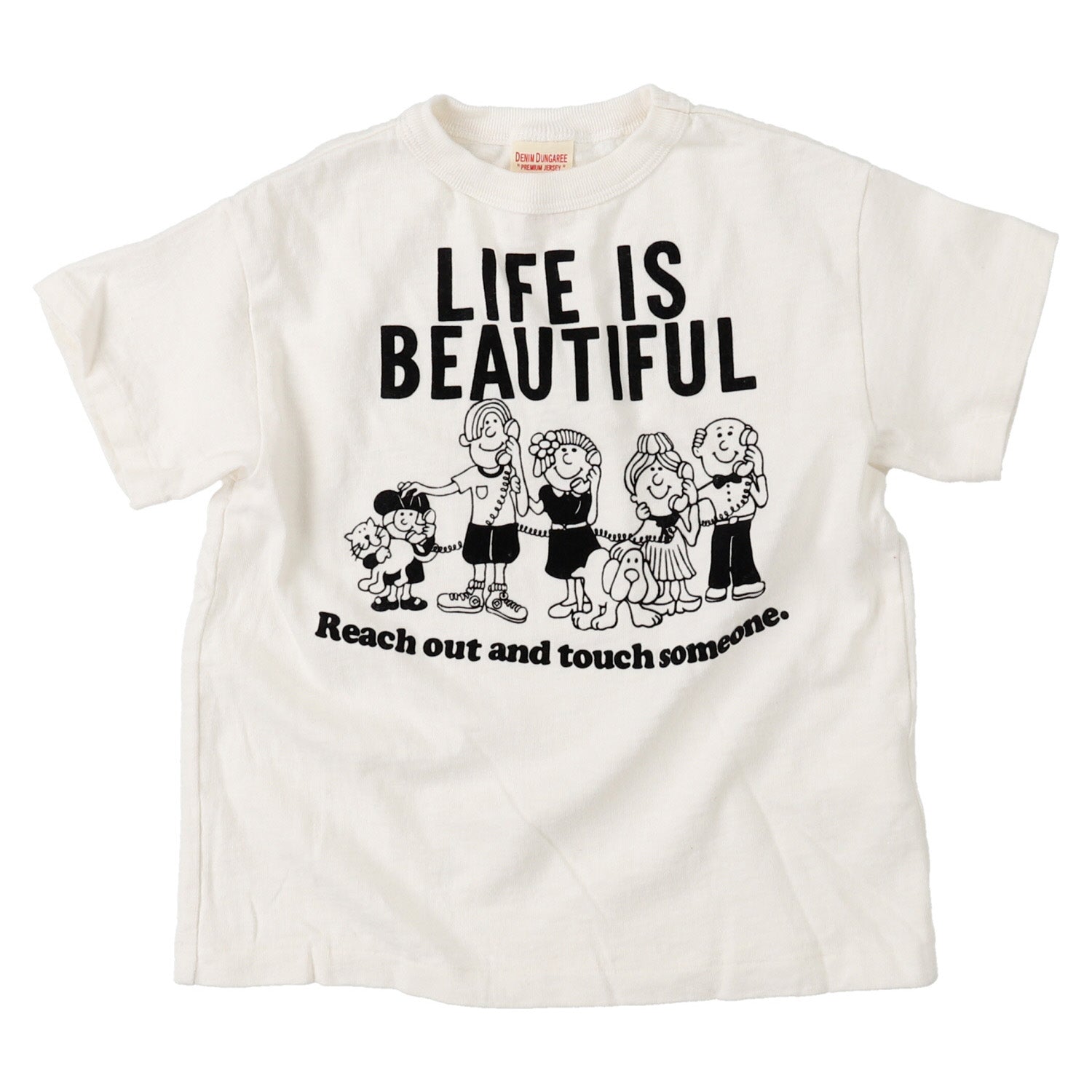 Boys & Girls White Cotton T-Shirt