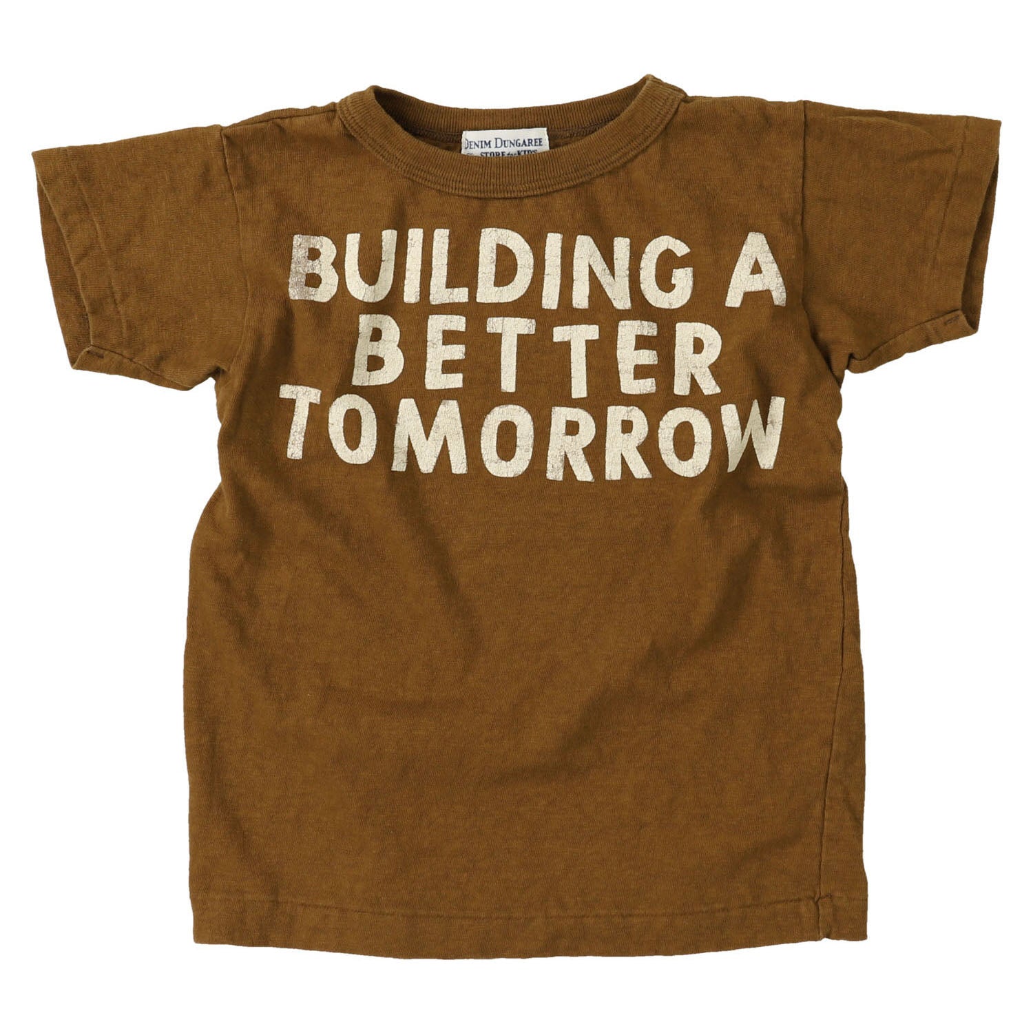 Boys & Girls Brown Cotton T-Shirt