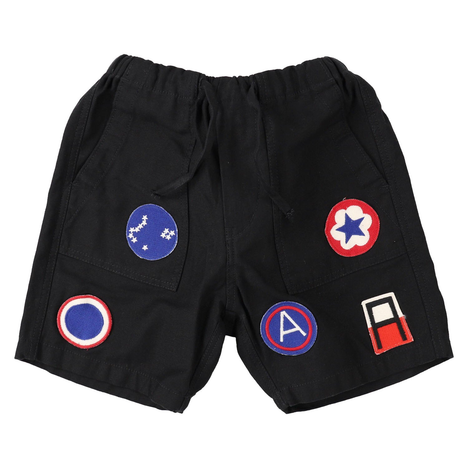 Boys & Girls Black Cotton Shorts