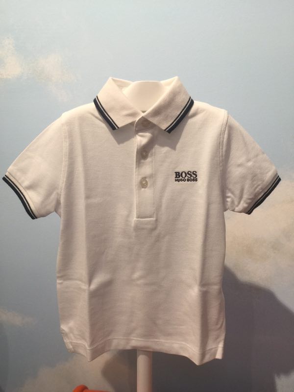 Baby Boys White Cotton Polo Shirt