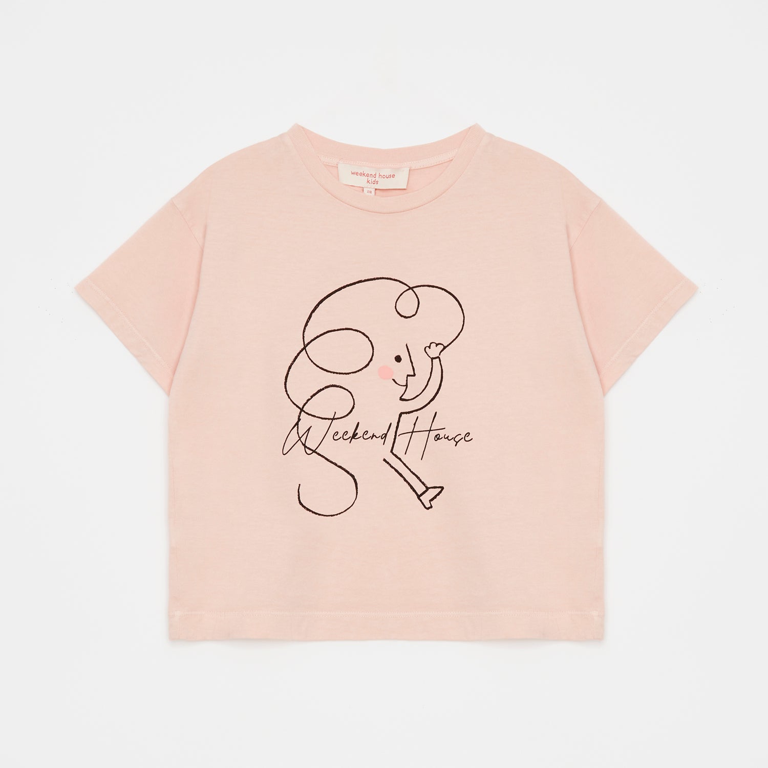 Boys & Girls Pink Printed Cotton T-Shirt