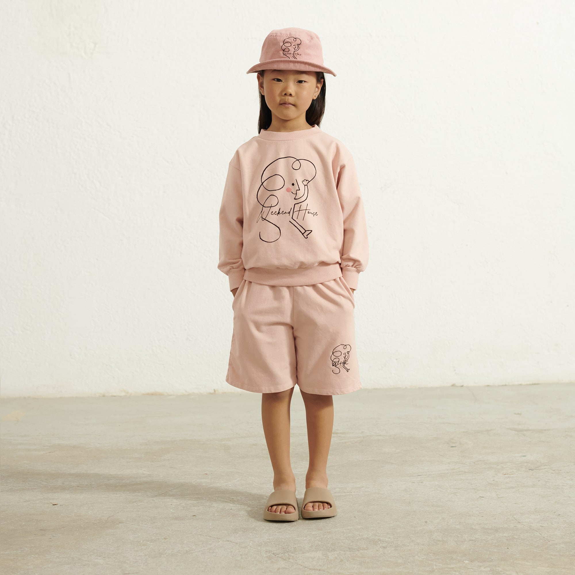 Boys & Girls Pink Cotton Shorts