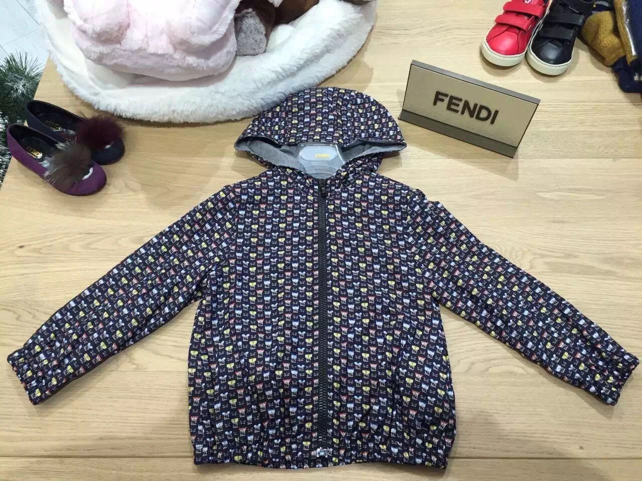 Baby Blue&Mulitcolors 'FF Monster' Printed Jacket - CÉMAROSE | Children's Fashion Store