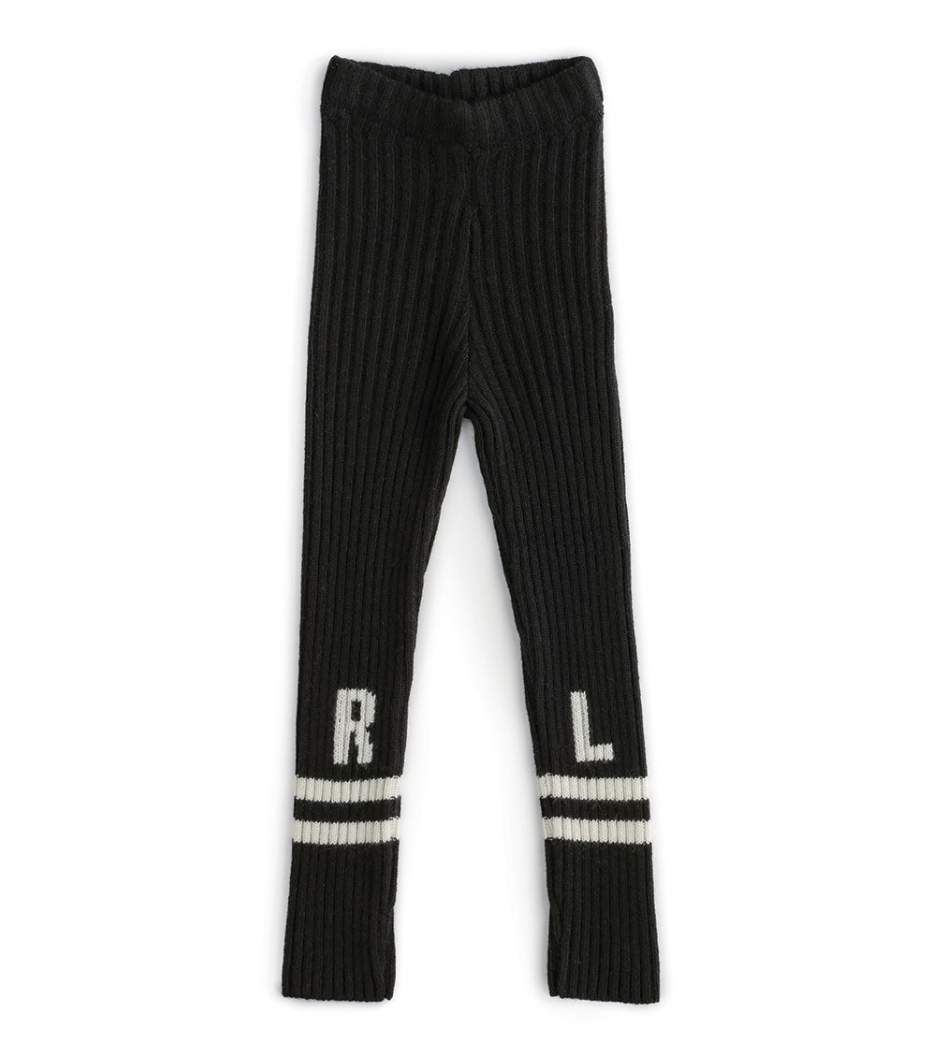 Boys & Girls Black Stripe Leggings